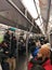 NYC Train Crowded People on Subway Train Rush Hour Commute