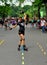 NYC: Woman Rollerblading in Central Park