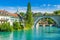 Nydeggbrucke bridge over river Aare, Bern Switzerland.