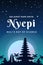 Nyepi vertical poster banner illustration with the night atmosphere. bali\\\'s day of silence