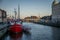 Nyhavn boats in Copenhagen Harbor. Denmark