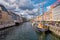 Nyhavn canals with vintage ships, Copenhagen in Denmark