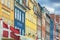 Nyhavn, Copenhagen, Denmark - July 8, 2018: Colourful buildings in Nyhavn, Copenhangen - Immagine - detail