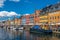 Nyhavn district is one of the most famous landmarks in Copenhagen, Denmark