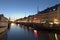 Nyhavn harbor by night, Copehagen