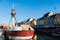 Nyhavn pier with color buildings, ships, yachts and other boats in the Old Town of Copenhagen, Denmark