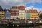 Nyhavn, Street scene in Copenhagen Denmark