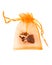 Nylon gift bag with black Tourmaline Point & Babies Nestled in Feldspar From Brazil