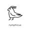 Nymphicus hollandicus icon. Trendy modern flat linear vector Nymphicus hollandicus icon on white background from thin line animal