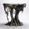 Nyx And Broom Table Intricate Web-inspired Art Nouveau Side Table
