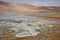 NÃ¡maskarÃ°. Fumarole field in Namafjall, Iceland. Namaskard geothermal beauty landscape with mud pools and steam. Icelandic brown