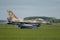 NÃ¶rvenich Germany Aug. 20 2020: Israeli Air Force F-16 Barak visit NÃ¶rvenich Air Base for exercises and memorial flight