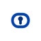 O Letter Keyhole Icon Logo