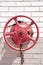 O-shaped red sprinkler shut-off valve