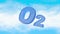 O2 Gas Formula Icon . Oxygen Air Molecule Logo.