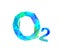 O2 Oxygen Formula. Triangular symbol