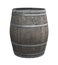 Oak barrel one on a white background toned gray wine production aged whiskey tincture of spirits to give flavor