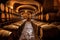 oak barrels aging wine in a cellar