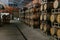 Oak barrels in Agua Dulce Winery in California