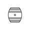 Oak Cask line icon, outline vector sign, linear style pictogram isolated on white.