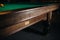 The oak decorative leg of a billiard table looks expensive