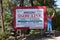 OAK GLEN, CALIFORNIA - 10 OCT 2021: Sign at Snow-Line Orchard, a family owned apple farm, winery and cidery