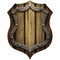 Oak Gothic knight`s shield with rivets