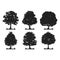 Oak Tree Clipart grass vector Collection set