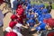 Oak View, California, USA, March 7, 2015, Ojai Valley Little League Field,youth Baseball, Spring welcoming Tee-Ball Division