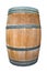 Oak wine barrel isolate on white wit clipping path.