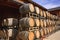 Oak wine barrels