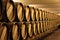 Oak wine barrels