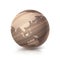 Oak wood globe 3D illustration asia and australia map