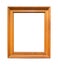 Oak wooden brown wide picture frame cutout