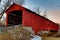 Oakalla Covered Bridge Midwinter at Sundown