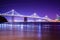 oakland bay bridge views near san francisco california in the evening