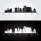 Oakland, USA skyline and landmarks silhouette