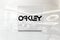 Oakley on glossy office wall realistic texture