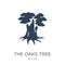 the oaks tree icon in trendy design style. the oaks tree icon isolated on white background. the oaks tree vector icon simple and