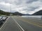 Oanes , Norway, september 9, 2019 : Cars waiting on ferry boat from Oanes to Lauvvik with view on fjord and suspension