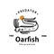 oarfish logo vector outline monoline art ico