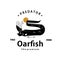 oarfish logo vector outline silhouette art icon