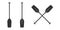 Oars graphic icons set