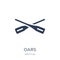 Oars icon. Trendy flat vector Oars icon on white background from