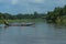 Oarsmen rowing in the Snake boat,