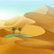 Oasis in the desert dunes