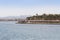 An oasis of palm trees and greenery photo. Embankment along the beach in Makadi, Egypt