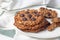 Oat Cookies Healthy Delicious Dessert on Green White Table Cloth