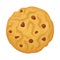 Oat cookies icon, traditional delicious baked pastry