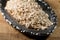 Oat Flake In A Metal Bowl